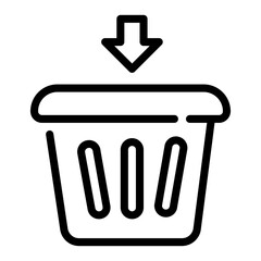 Trash Bin Icon. trash here. 