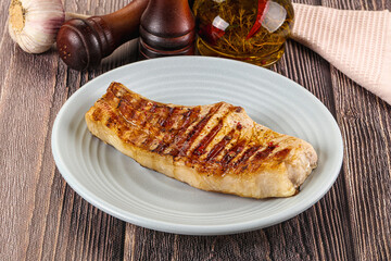 Tasty hot grilled pork loin