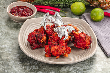 Indian cuisine - Red Chicken lolypops