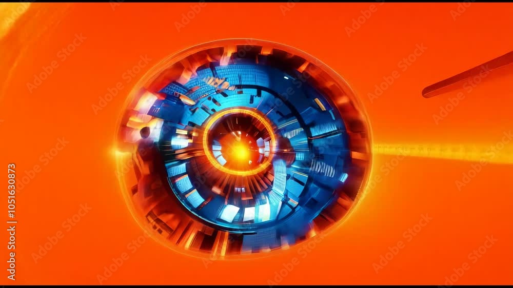 Poster vibrant abstract explosion with dynamic colors and swirling patterns