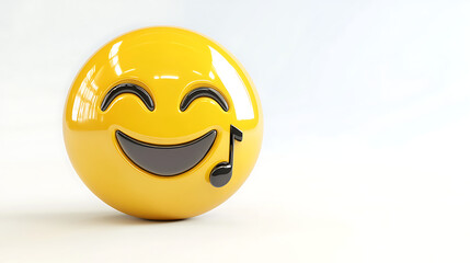 3D face with music note