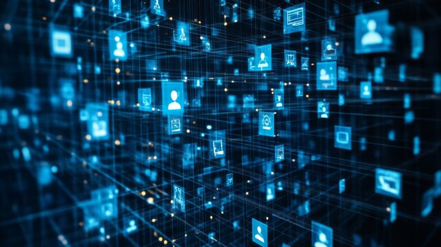 Digital Network Connections and Data Visualization