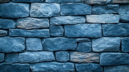 Fototapeta premium Exquisite blue stone wall pattern, a stunning display of texture, design, and sophistication