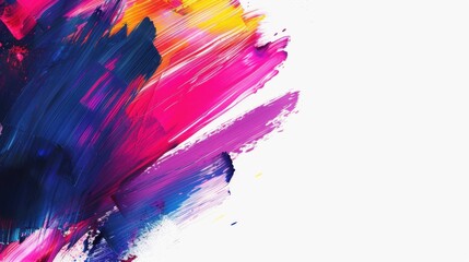 Background for graphic design is a picture of a paintbrush in the form of a beautiful color on a separate white background for use in various media designs.