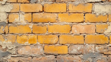 Obraz premium Abstract urban texture, yellow and gray painted brick wall background