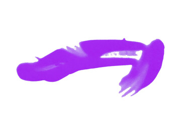 Isolated purple brush strokes on transparent background.