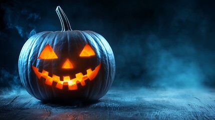 Naklejka premium Spooktacular halloween pumpkin embrace the spirit of the season with a classic jack-o'-lantern and mystical atmosphere