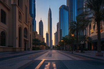 Sunrise Over Modern Cityscape