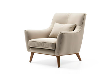 Scandinavian style armchair isolated on a transparent background