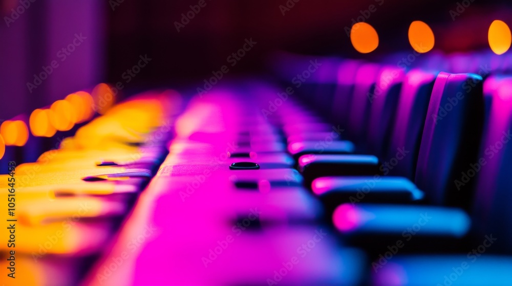 Aufkleber colorful abstract view of keyboard keys