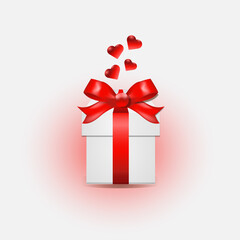 Gift with hearts