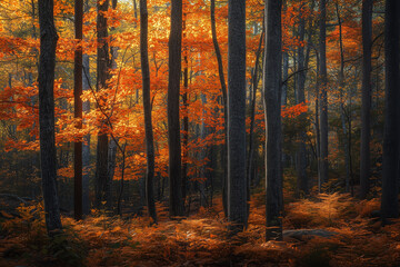 Fototapeta premium Autumn Serenity in a Forest