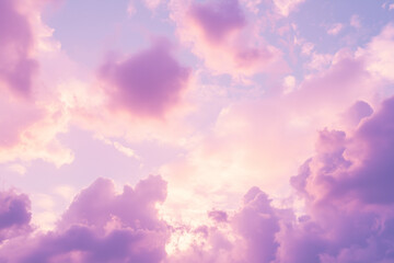 Obraz premium Dreamy Pink Cloudy Sky
