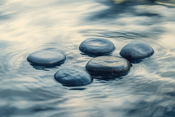 Smooth Stones on Calm Water