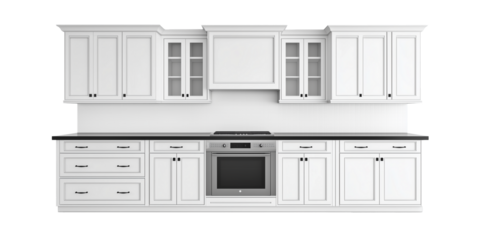 white Kitchen cabinet isolated on white background