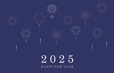 firework banner in night.Editable vector illustration for horizontal design