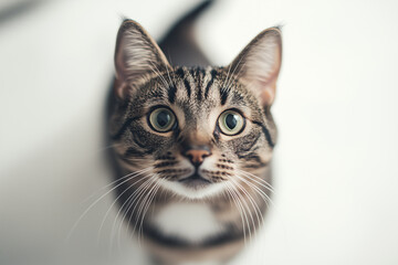 Fototapeta premium Curious Tabby Cat Portrait