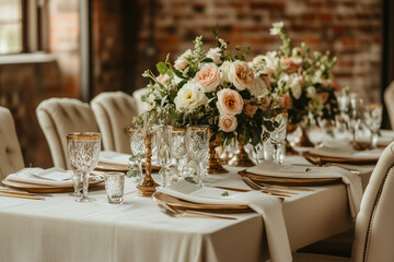 Fototapeta premium Elegant Table Setting for Special Events