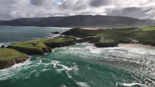 Playa de Santa Comba en Ferrol A Coru&ntilde;a Galicia