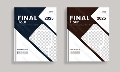 Booklet cover magazine page newspaper book template design