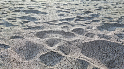 footprint in the sand on the beach