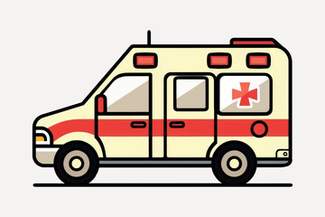 Emergency medical vehicle illustration