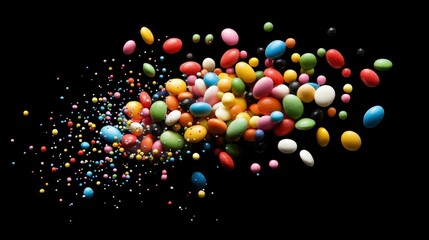 Colorful Sweets Bursting in All Directions