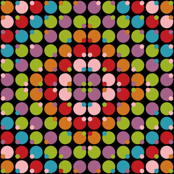The Colorful Abstract Polka Dot Seamless Pattern