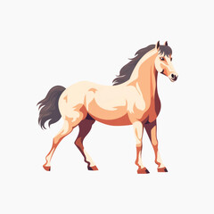 Elegant horse illustration, standing proud.