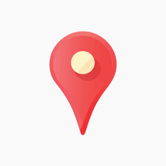 Red map location pin icon