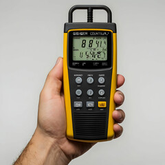 A handheld Geiger counter designed for detecting