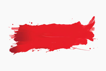 Vibrant red paint brushstroke art
