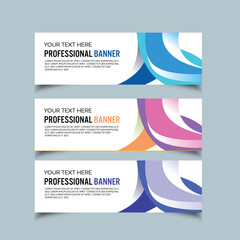 Naklejka premium Modern social media business web abstract banner design template