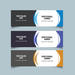 Modern social media business web abstract banner design template