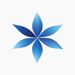 Fototapeta premium Abstract blue gradient flower