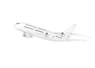 Airplane isolated on white background.3d rendering. 3D illustration.