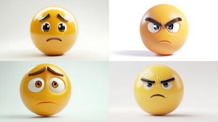 Obraz premium 3D face with raised eyebrow