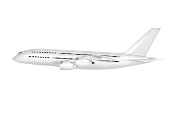 Airplane isolated on white background.3d rendering. 3D illustration.