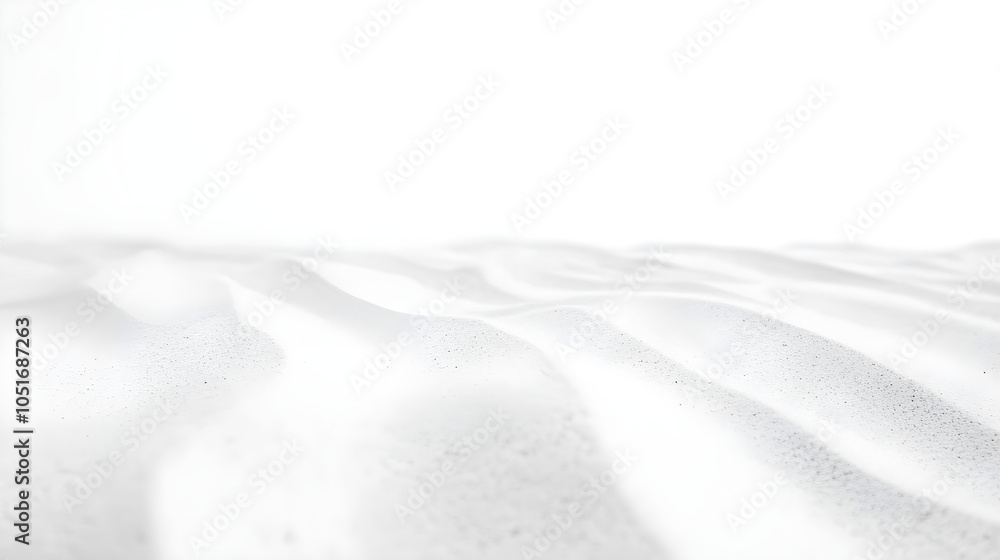 Poster minimalist white sand texture with soft ripples creating a serene and tranquil atmosphere perfect fo