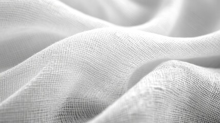 Clean, white canvas with fine weave