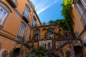 Naples, Italy - May 23, 2024: Marigliano palace.