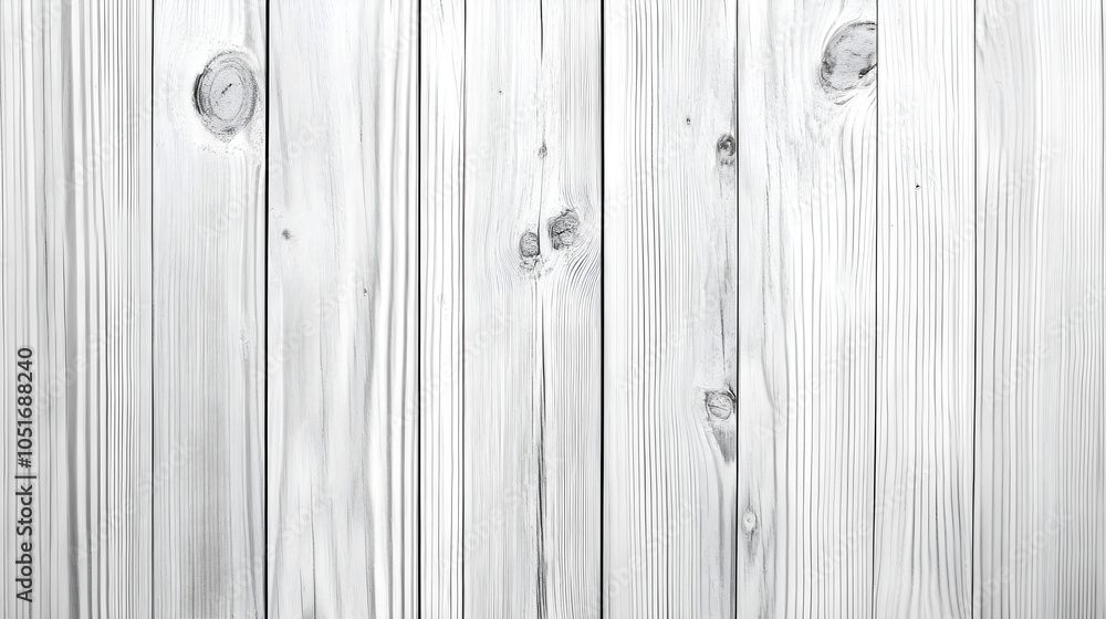 Poster white painted wood texture features visible grain and knots, creating a rustic and natural backgroun