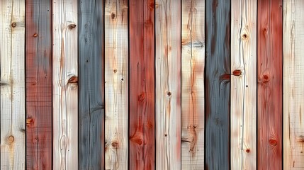 Naklejka premium Charming Colorful Wooden Planks for Rustic Interior Decor