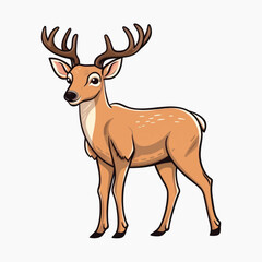 Cartoon deer with antlers