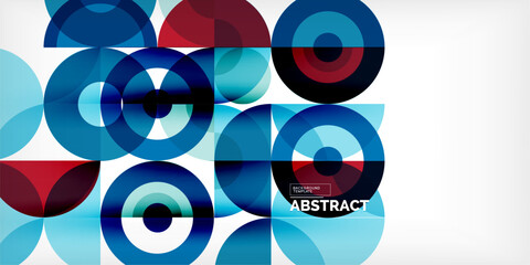 Fototapeta premium Colorful circle abstract background. Template for wallpaper, banner, presentation, background