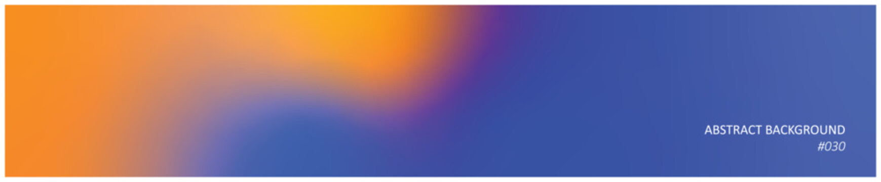 Abstract orange and blue gradient mesh on horizontal background for modern banner, template, header design