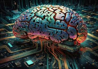 Artificial intelligence combines with the human life form.  