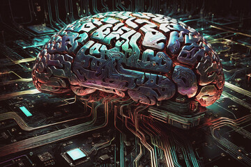 Artificial intelligence combines with the human life form.  