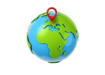 Location pin pointer on global earth. Сoncept for worldwide business expansion,  Сoncept traveling .3d illustration .
