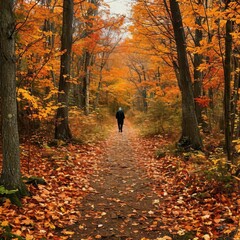 Beautiful city park. Autumn.